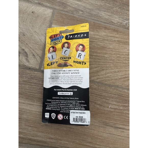 Friends - Left Right Center Dice Game | New- Some Damage To Packaging - Picture 2 of 2